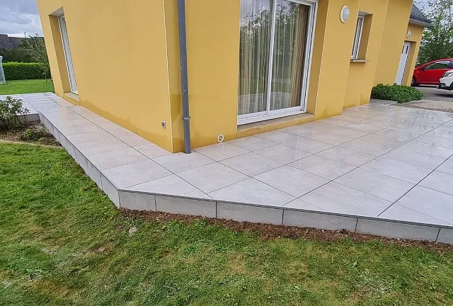terrasse en carrelage
